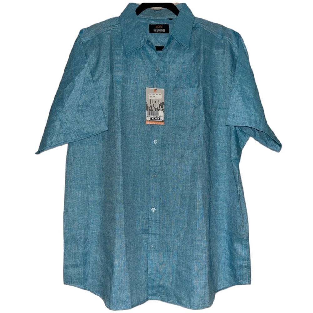4/$25 NWT Men’s Blue Button Down Shirt Size XXL